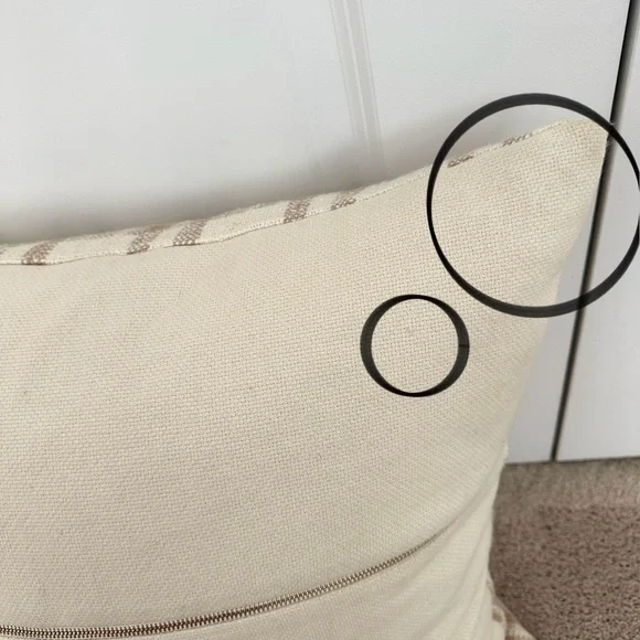 Studio McGee Threshold Cream & Tan Plaid Oversized Throw Pillow - Picture 9 of 16